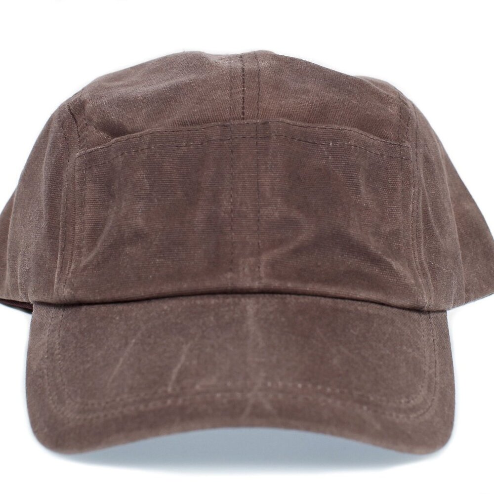 Quint Fishing Hat Jaws Movie Cap Brown Canvas 5 Panel Wax Waterproof